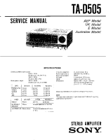 Sony TA-D505 - Service Manual 